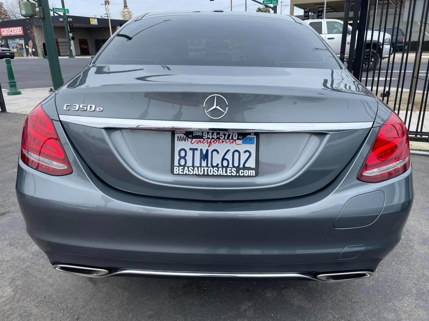 2018 GRAY /BLACK Mercedes-Benz C-Class Hybrid (55SWF4HB6JU) , located at 744 E Miner Ave, Stockton, CA, 95202, (209) 944-5770, 37.956863, -121.282082 - Photo#16